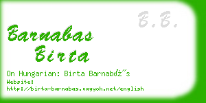 barnabas birta business card